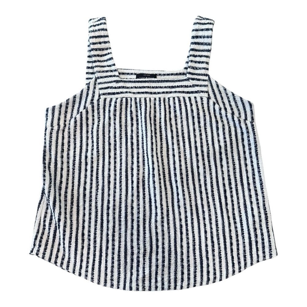 Lucky Brand Striped Square Neck Tank Top Size Large Boat life aesthetic.